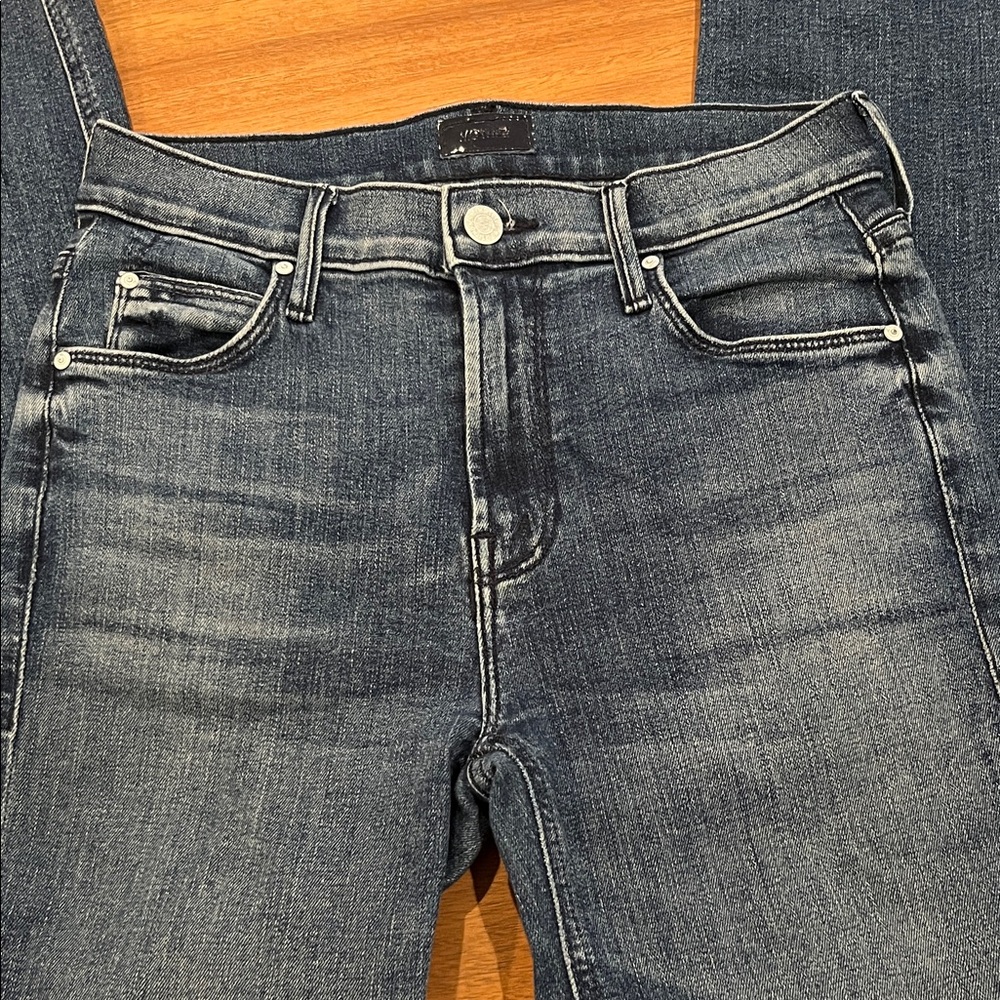 MOTHER jeans mid rise dazzler ankle step fray sz 25